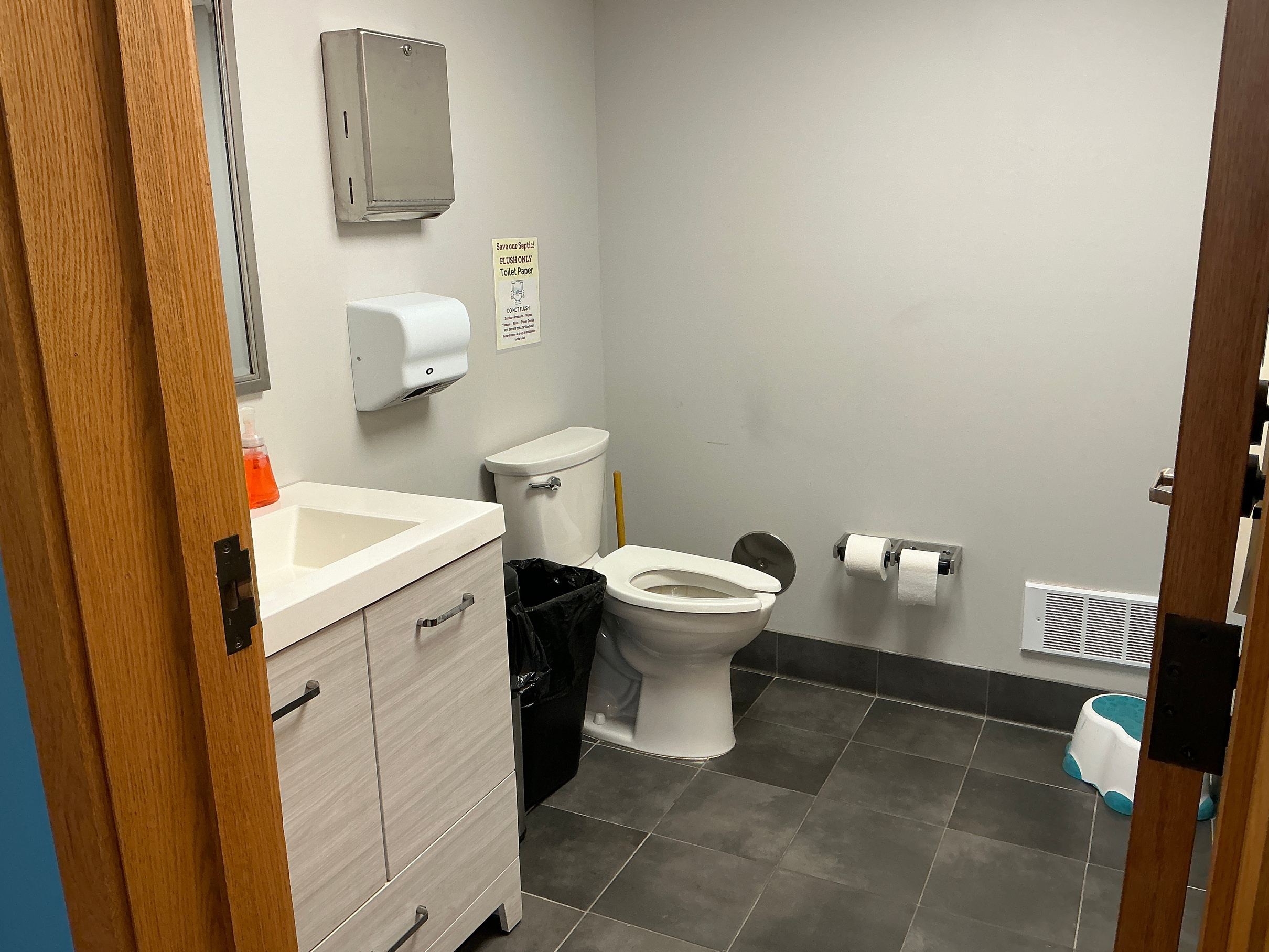 Restroom in youth department