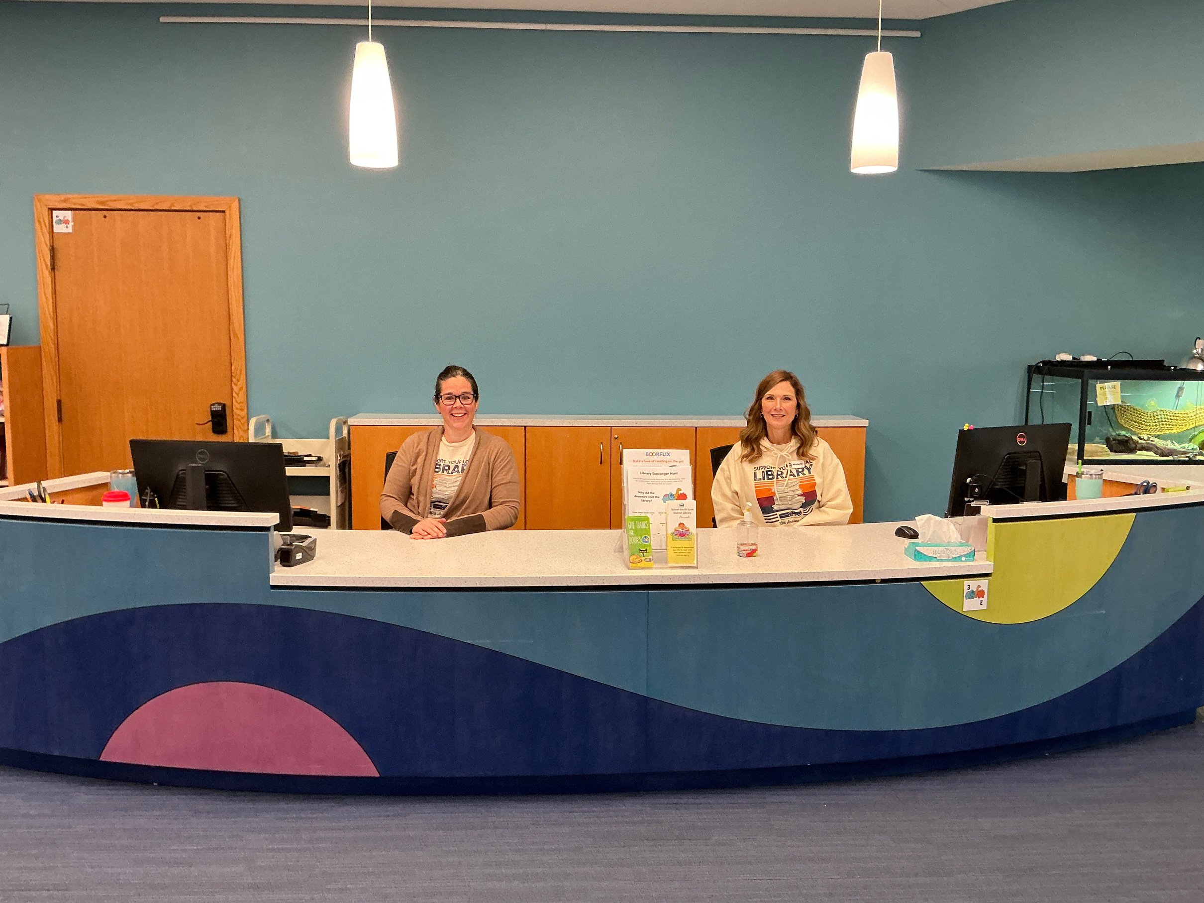 Youth librarians at the reference desk